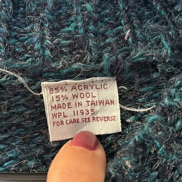 VTG Classic Directions green sweater size large tall - Picture 4 of 5